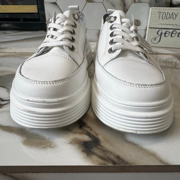 Bonavi Anti-stress Skateboard Sneakers Sz 39 Crystal Embellished Lace Eyelets - Picture 8 of 15